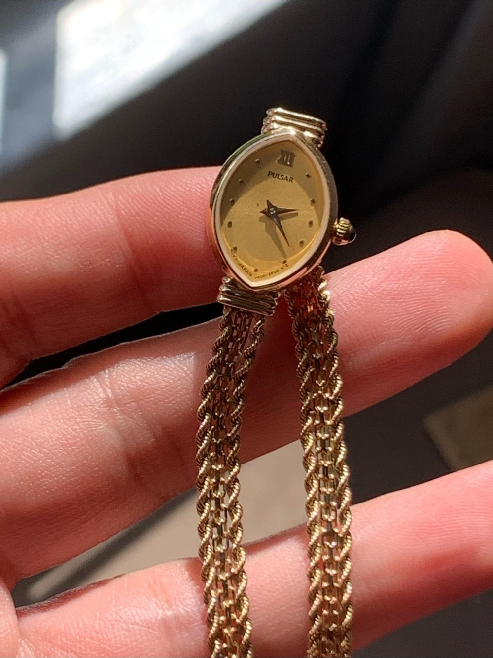 Pulsar Women's 14k Gold Braided Chain Dress Watch